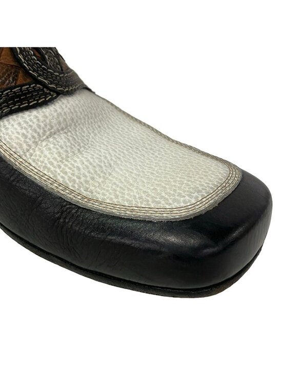Bottega Veneta Loafers 42 Black White Brown Leather main image 4